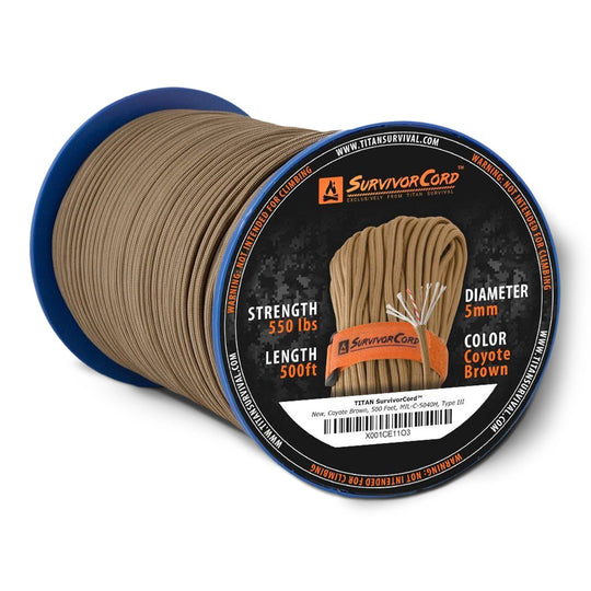 TITAN Survival: SurvivorCord Spool | COYOTE BROWN