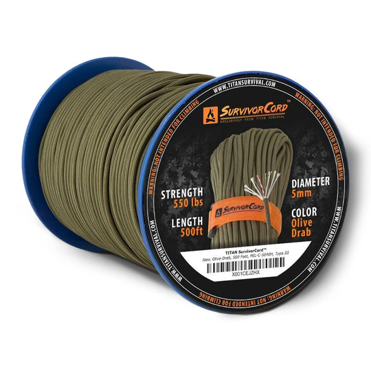 TITAN Survival: SurvivorCord Spool | OLIVE-DRAB