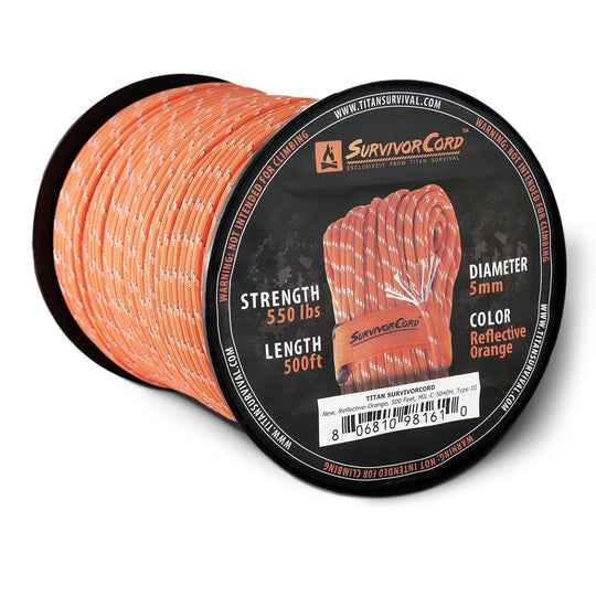 TITAN Survival: SurvivorCord Spool | REFLECTIVE-ORANGE