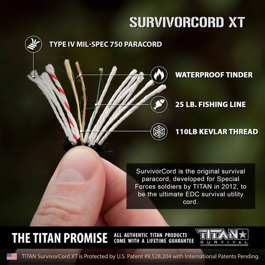 TITAN Survival: SurvivorCord XT Paracord (CN) | 100 FOOT