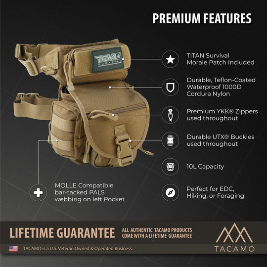 TITAN Survival: HB10 10L Tactical Drop Leg Bag