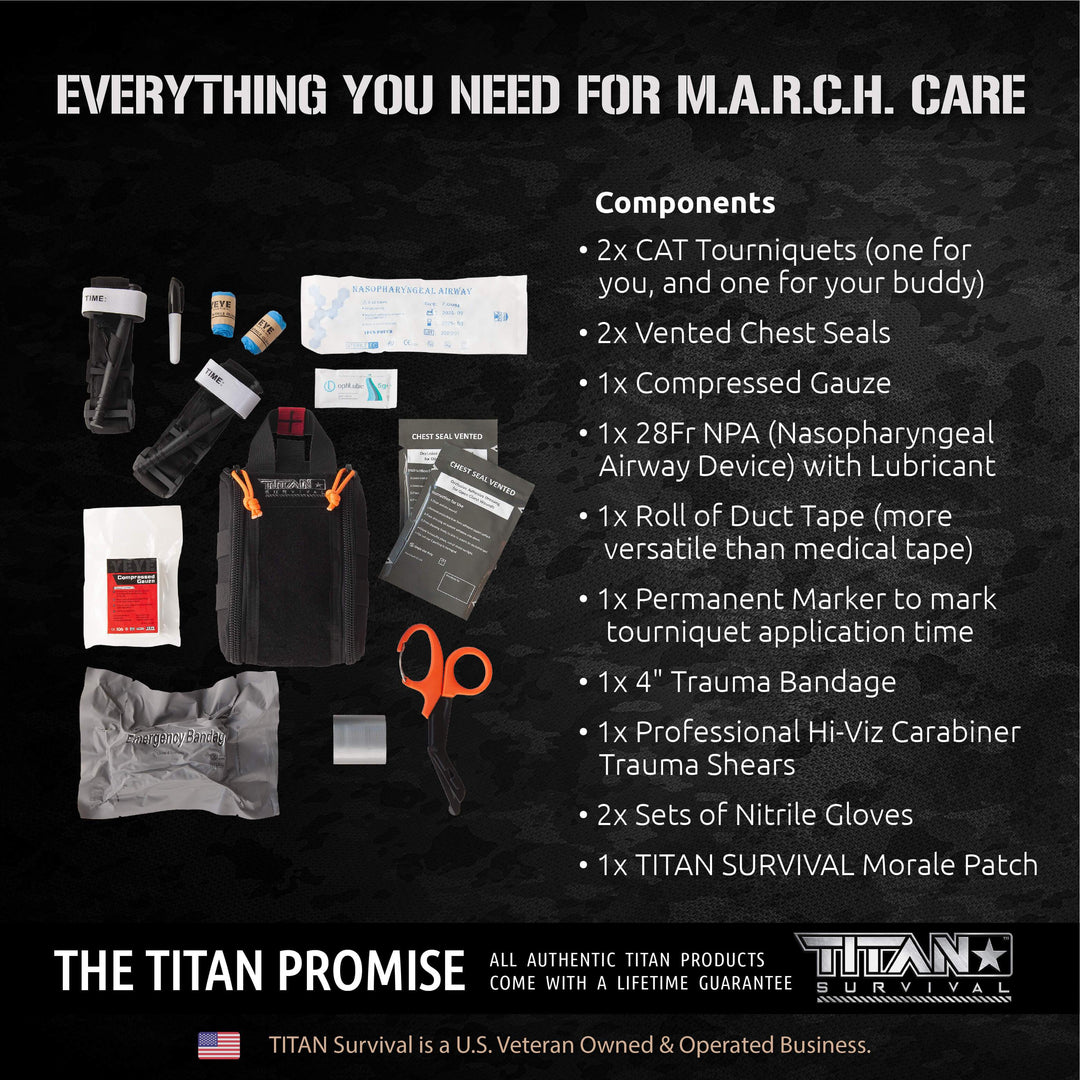 TITAN Survival: Individual First Aid Kit (IFAK) - 2 CAT Tourniquets