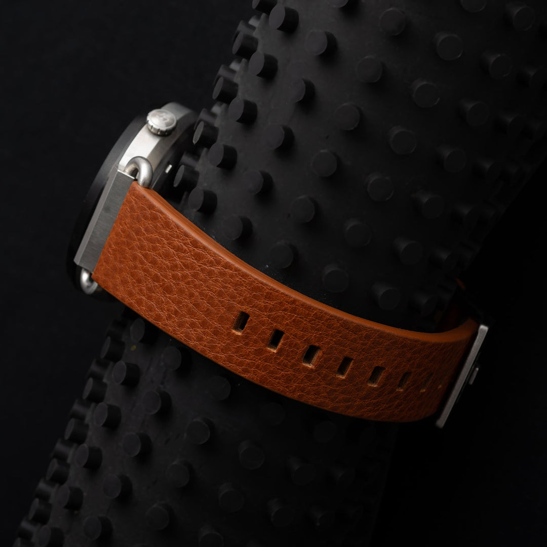 Dango: TK-01 - TREK WATCH WITH ITALIAN LEATHER STRAP - WHISKEY BROWN