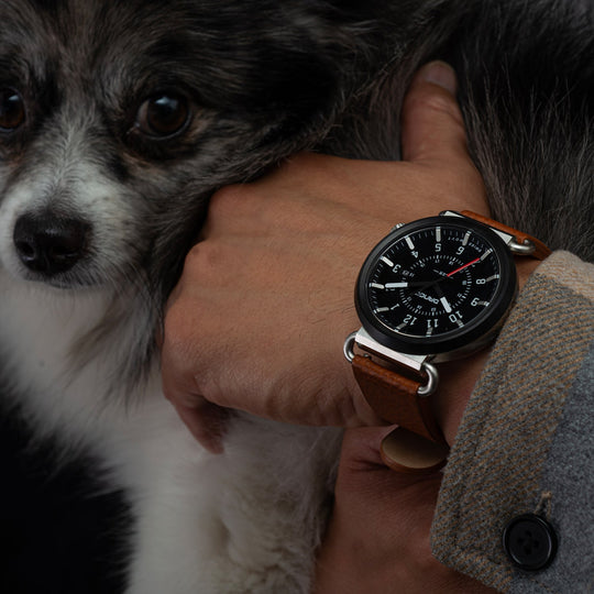 Dango: TK-01 - TREK WATCH WITH ITALIAN LEATHER STRAP - WHISKEY BROWN